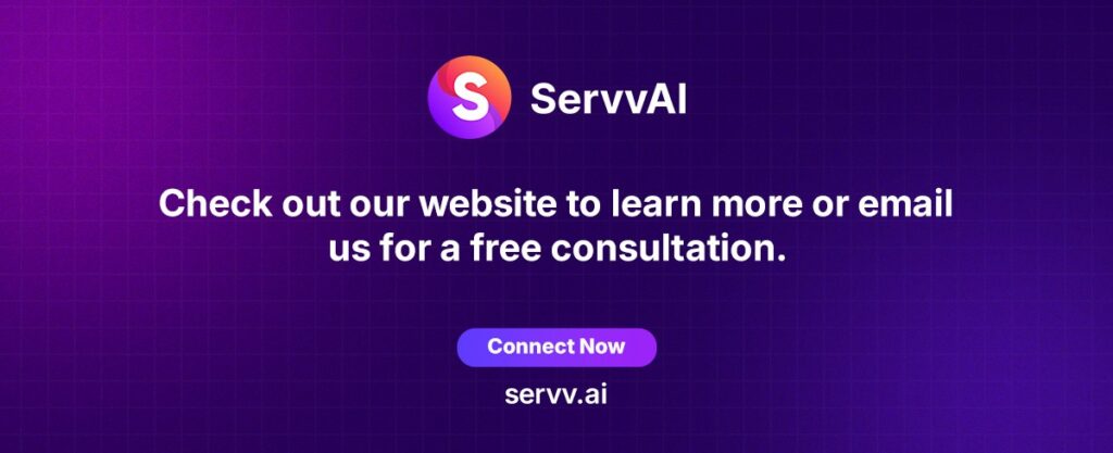 ServvAI call to action for live event monetization platform offering consultation and digital event solutions