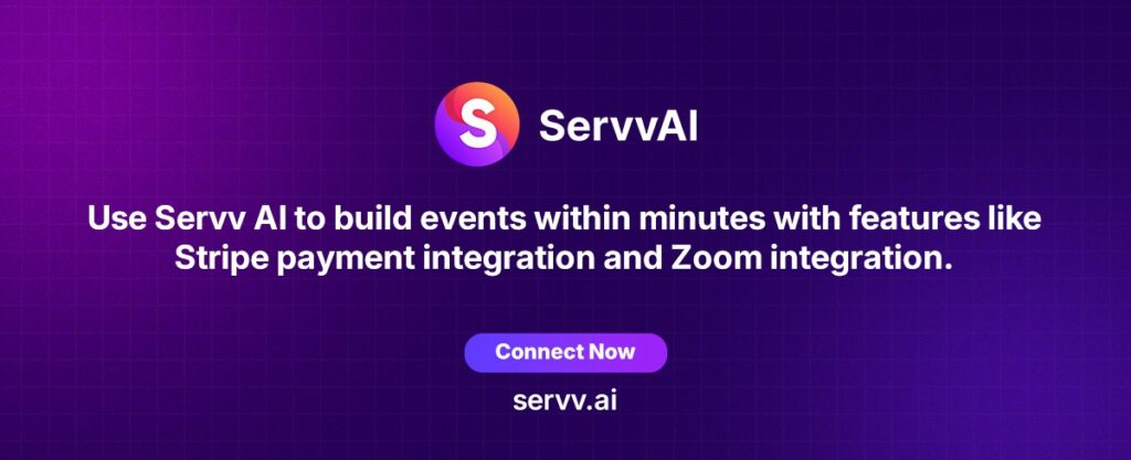 ServvAI Event Creation with Stripe and Zoom Integration